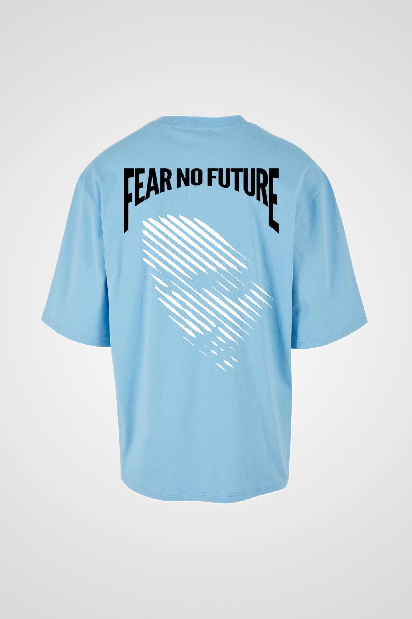 Oversized Face Tee Light Blue